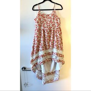 Xhilaration - HighLow Floral Dress - RoseCream XXL